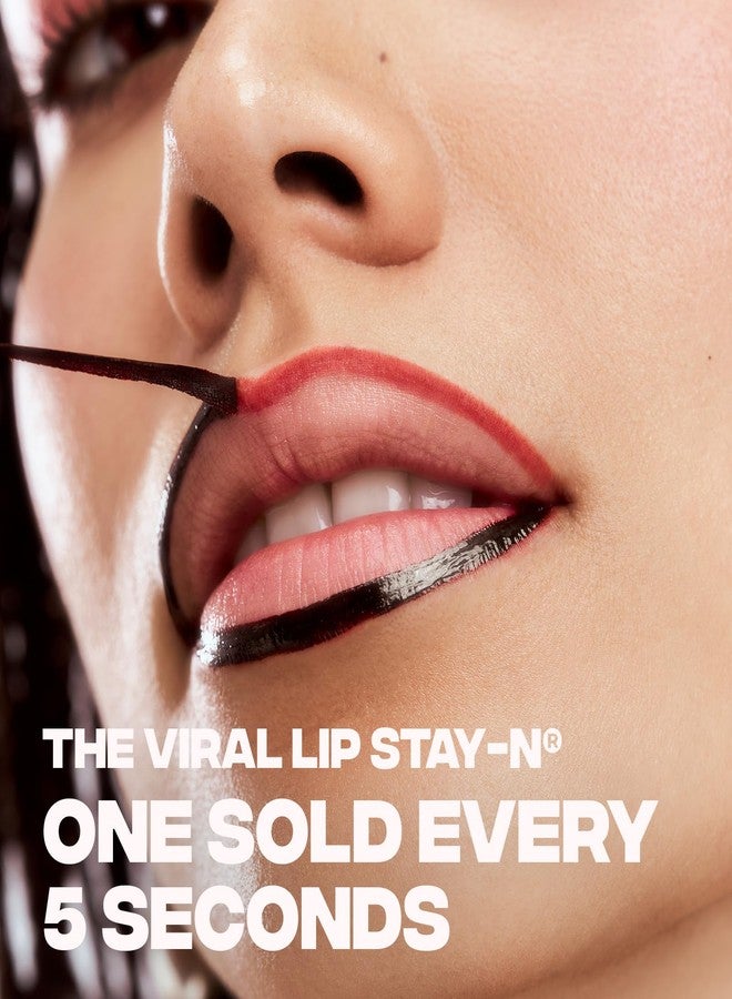 ساتيو محدد شفاه ساشيو STAY-N Peel Off Lip Stain — لون شفاه مقاوم للماء يدوم طويلاً مع حمض الهيالورونيك وفيتامين E — لمسة نهائية غير لامعة مقاومة للانتقال، نباتي وخالٍ من القسوة (MUAH-VE) - Image 3